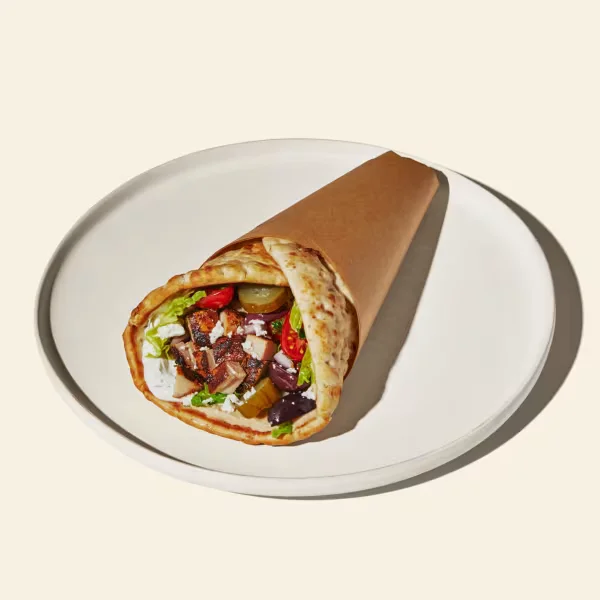 cava grill greek chicken wrap